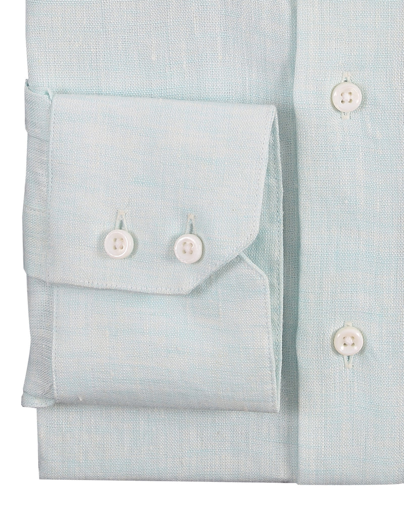 Aqua Chambray Linen
