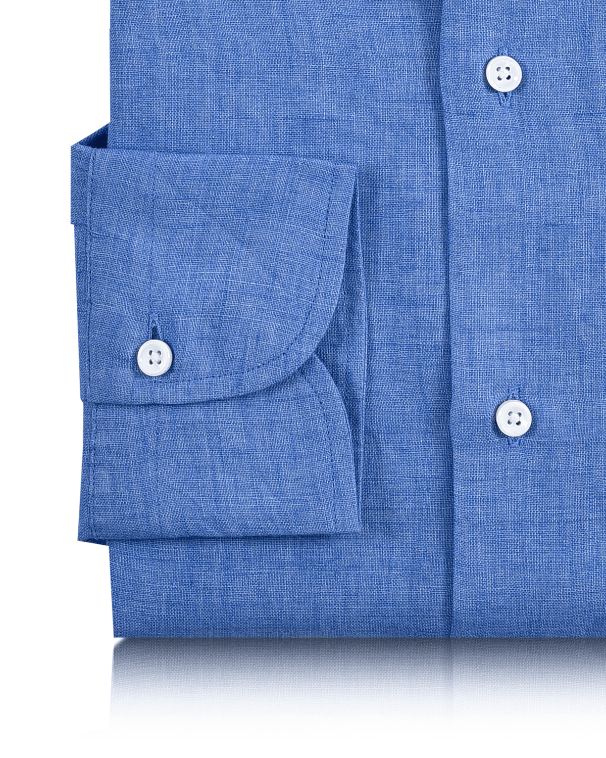 Blue Linen Classic Shirt - 3