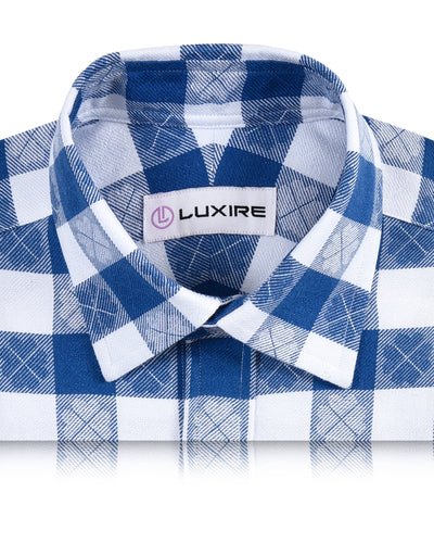 Self Print On Blue White Macro Checks