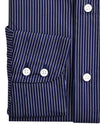 Navy White Pin Stripes