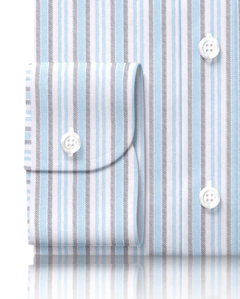 Oxford: Shades of Blue Stripes Shirt - 3