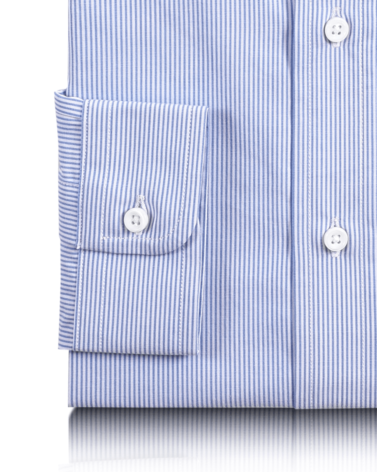 Blue on White Pin Stripes Dress Shirt