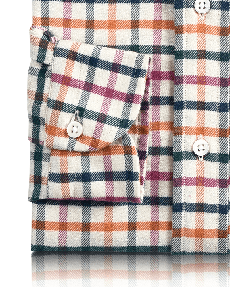 Pink Orange Green Blue Window Pane Checks Flannel