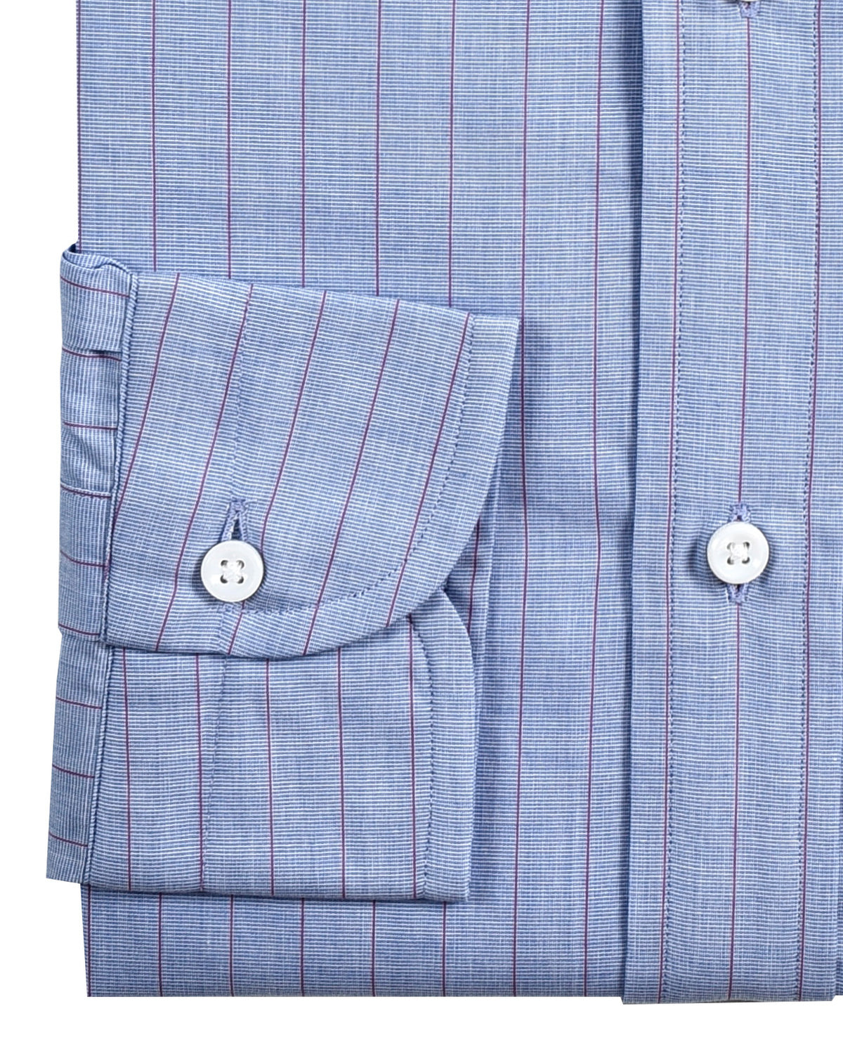 Pink Pin Stripes on Blue End on End - 3