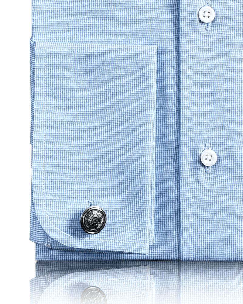 EZS Light Blue Houndstooth Shirt