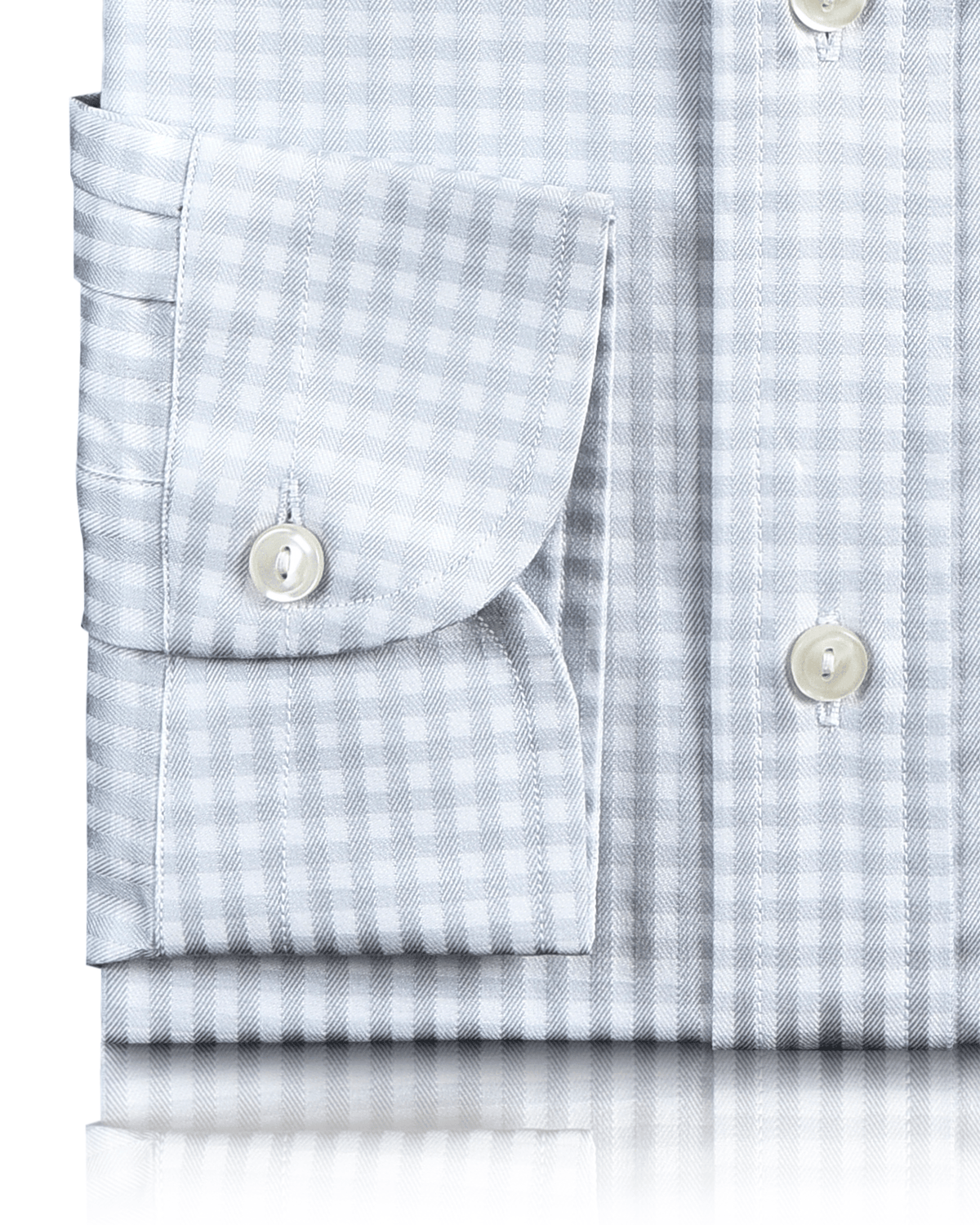 Zegna White Grey Gingham - 3