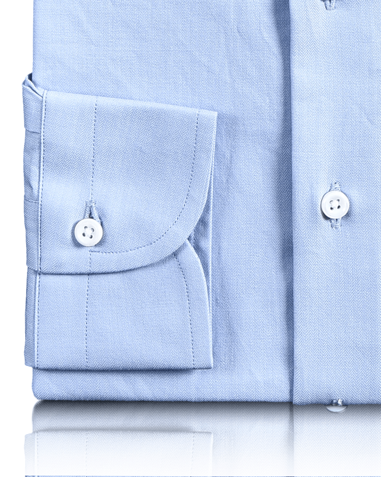 Sky Blue Herringbone Shirt