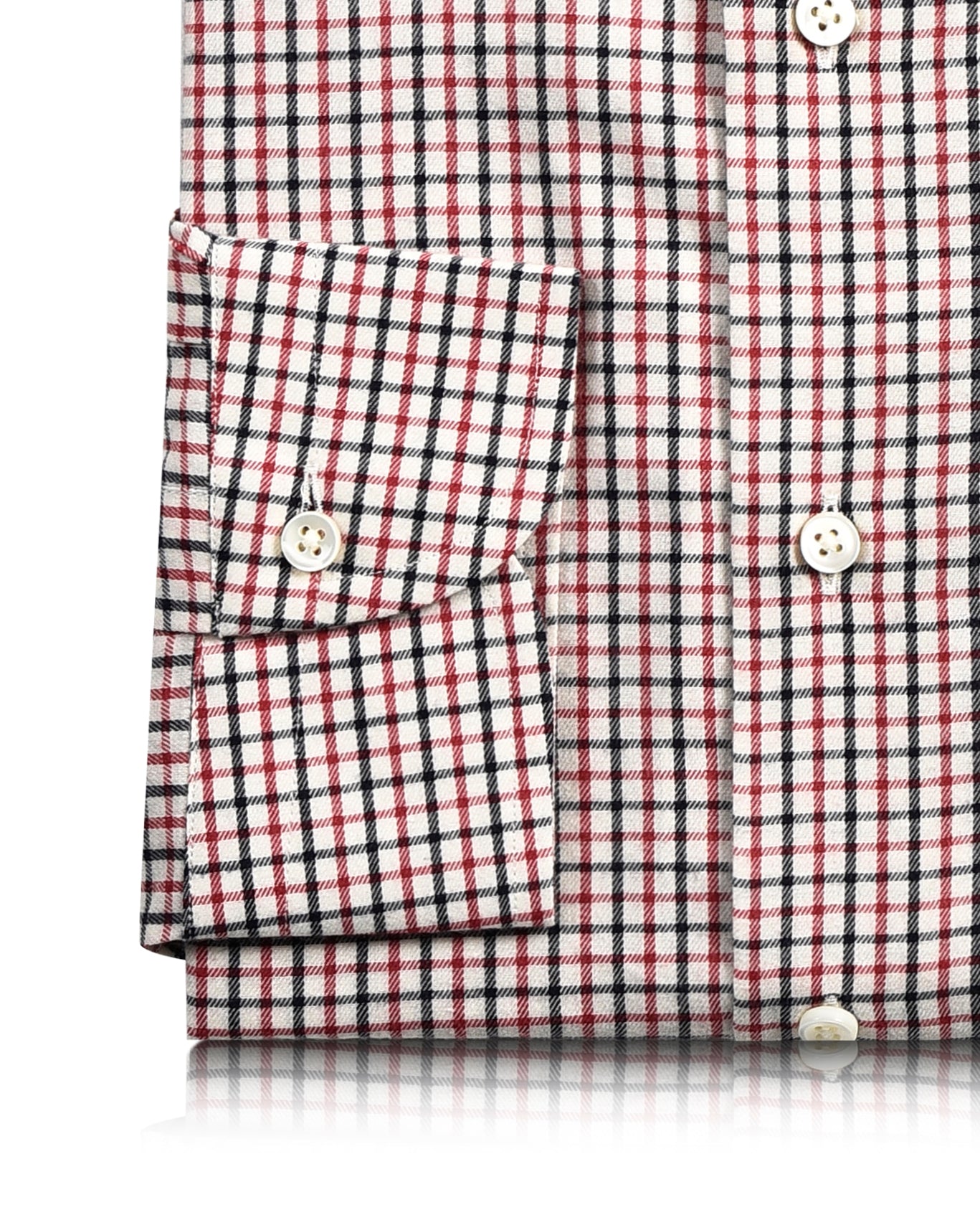 Black Red in Ecru Checks