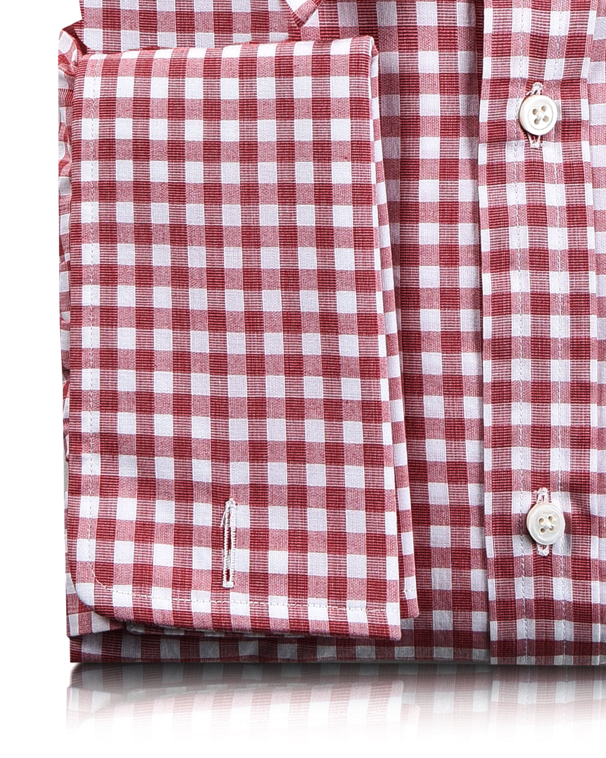 Red End on End Gingham Checks - 3