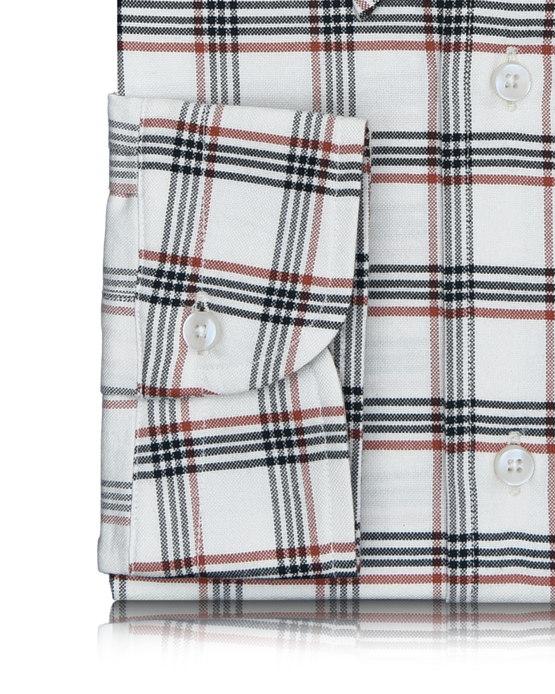 Red Navy Tattersall Checks Shirt