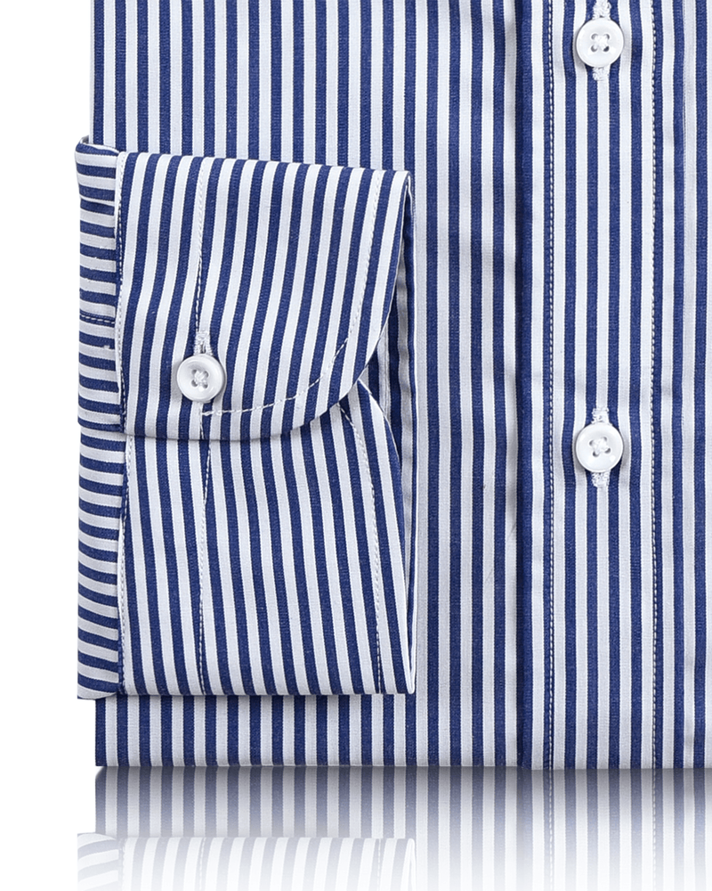 Dark Blue Awning Stripes Shirt