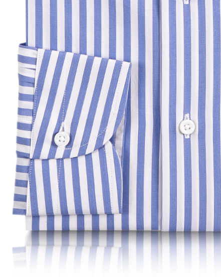Brembana Blue White Bengal Stripes Shirt - 8