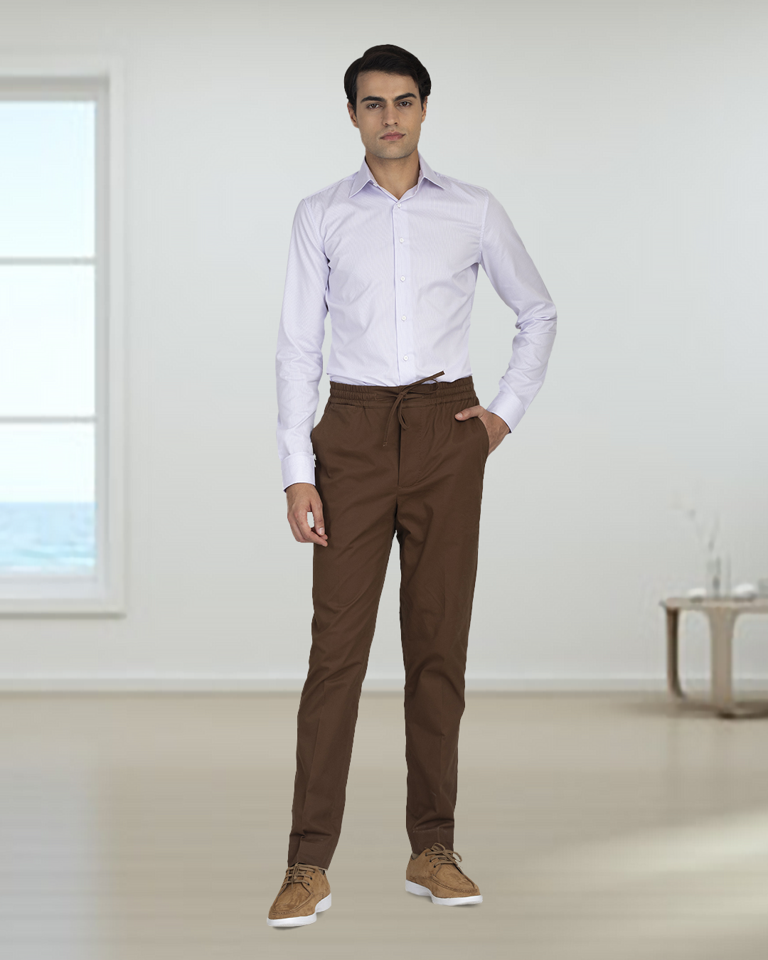 Mauve Pencil Stripes - 2