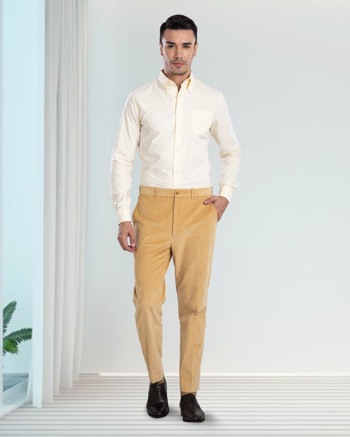 Primrose yellow 21 Wale Needle Cord - 6