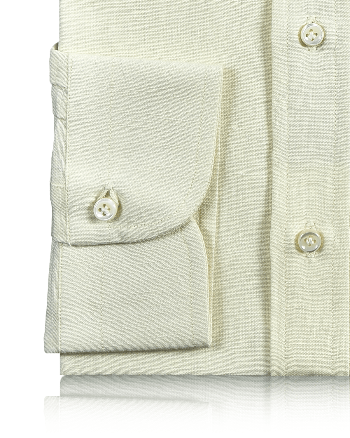 Pale Yellow Linen Shirt - 3