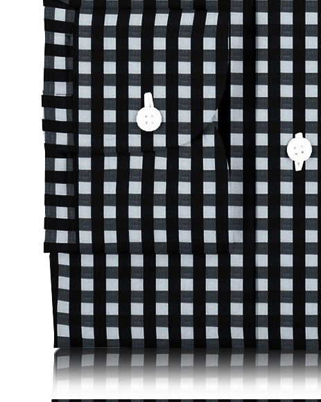 Monti Black White Mid Gingham Twill - 3