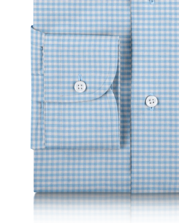 Albini: Light Blue Gingham - 3