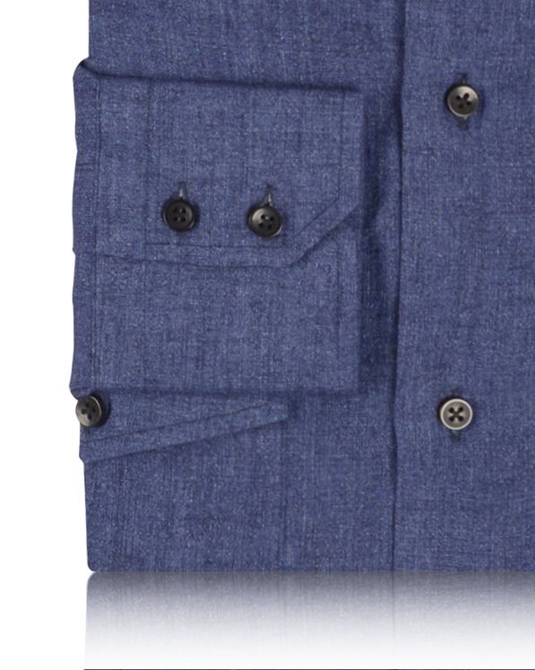 Denim Indigo plain Linen - 3