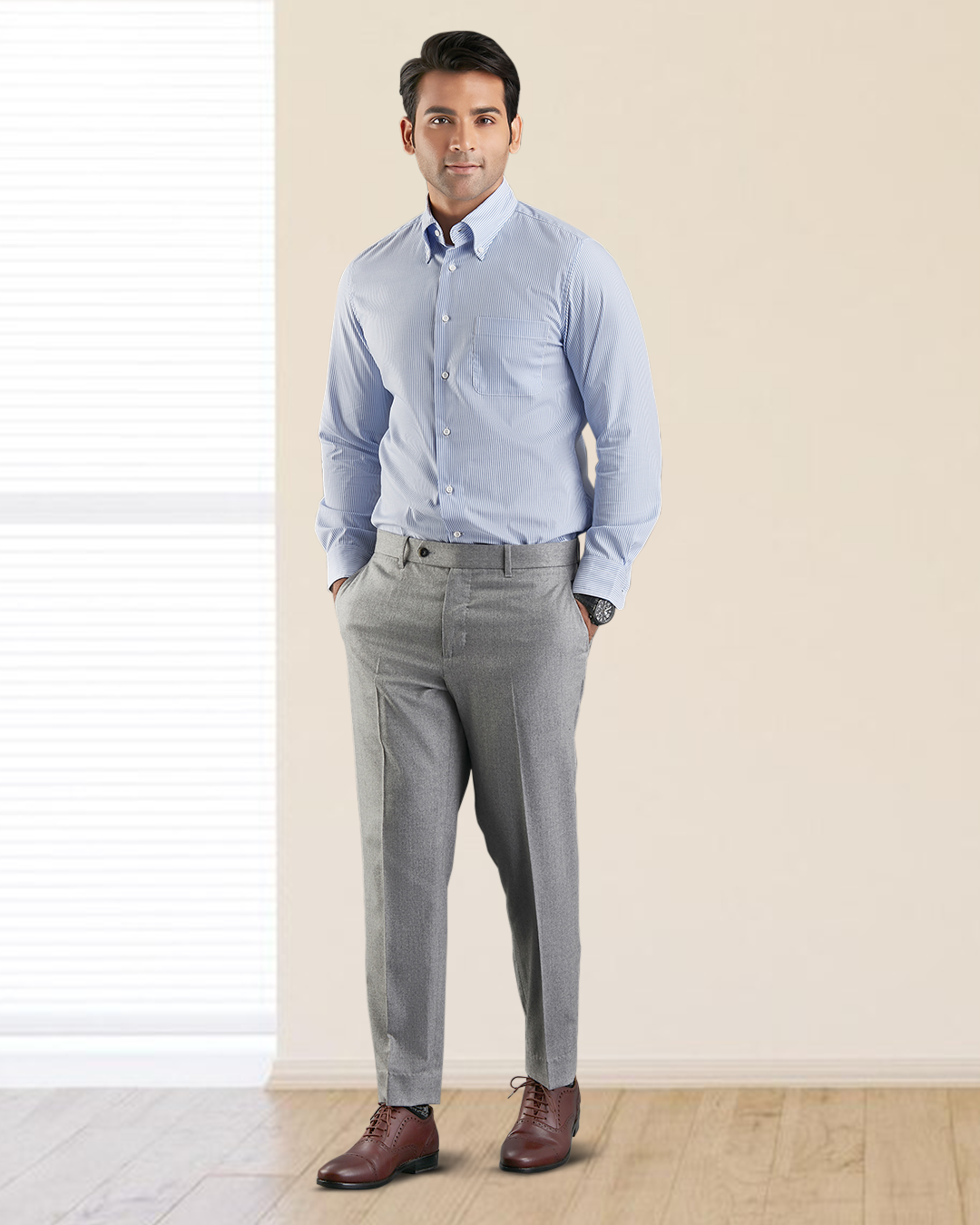 Light Blue Stripes Shirt - 4
