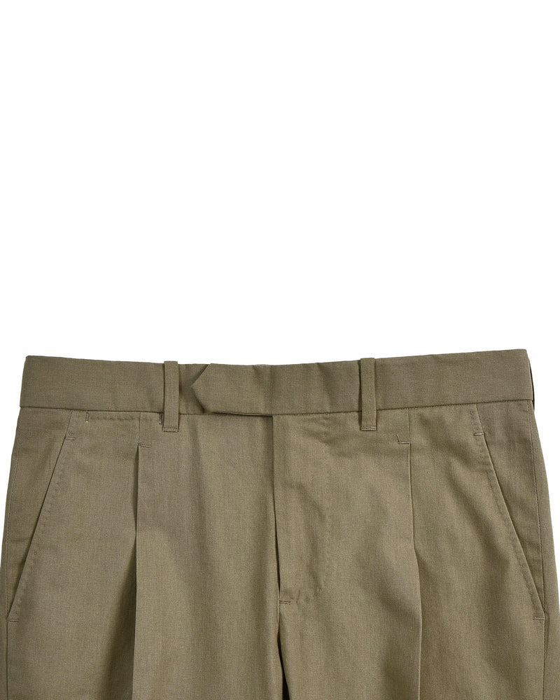 Pale Olive Fresco Cotton Pant