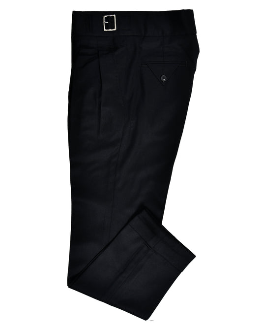 Gurkha Pant in VBC Black Wool Flannel