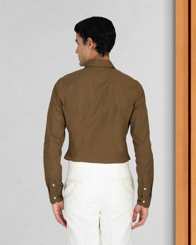 Army Green Casual Chambray