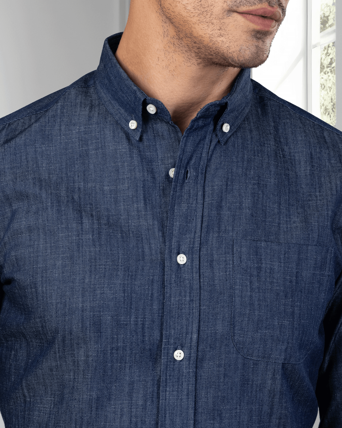 Dark Blue Denim Shirt - 3