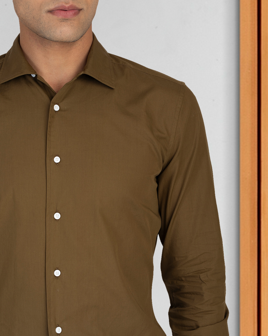 Army Green Casual Chambray - 6