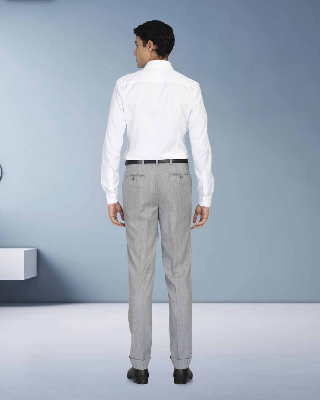 Washable Wool Grey Pant - 5