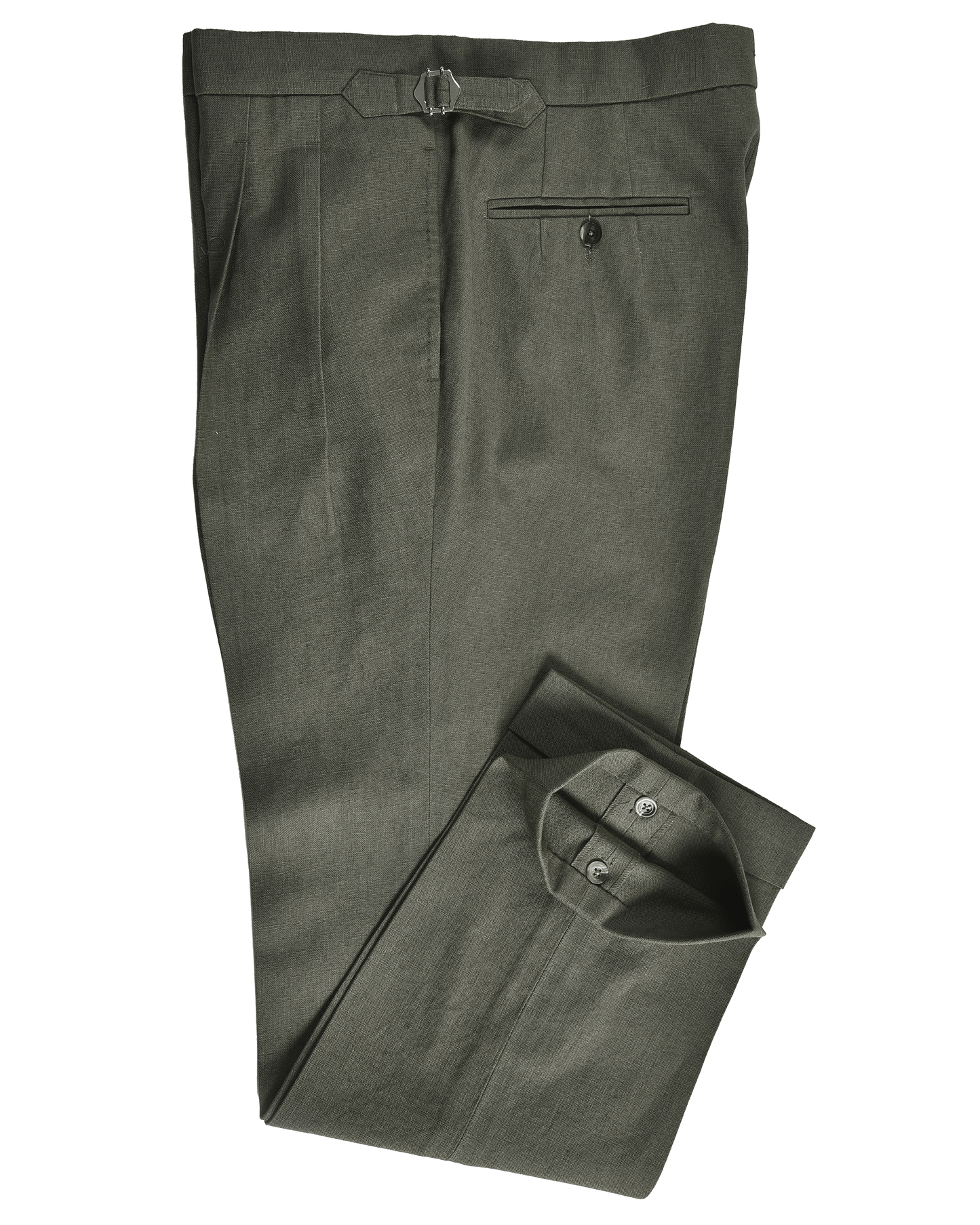 Linen Fresco Olive Green Dress Pant