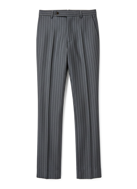 Grey Wool Pinstripes Pant