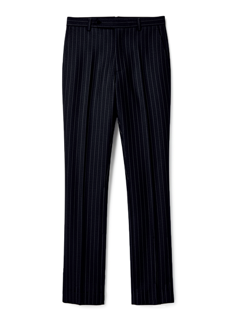 Navy Wool Pinstripes Pant