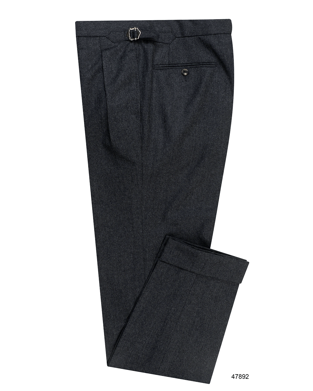 Vitale Barberis Canonico - Flannels  Mid Grey  High Waisted Pant - 1