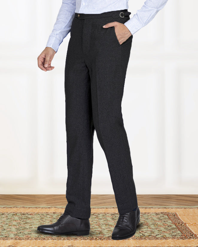 EZS Charcoal Wool Flannel Pant