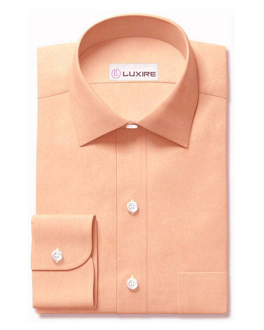 Peach Casual Oxford