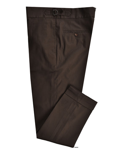 Stretchable Chino: Umber Brown Chino