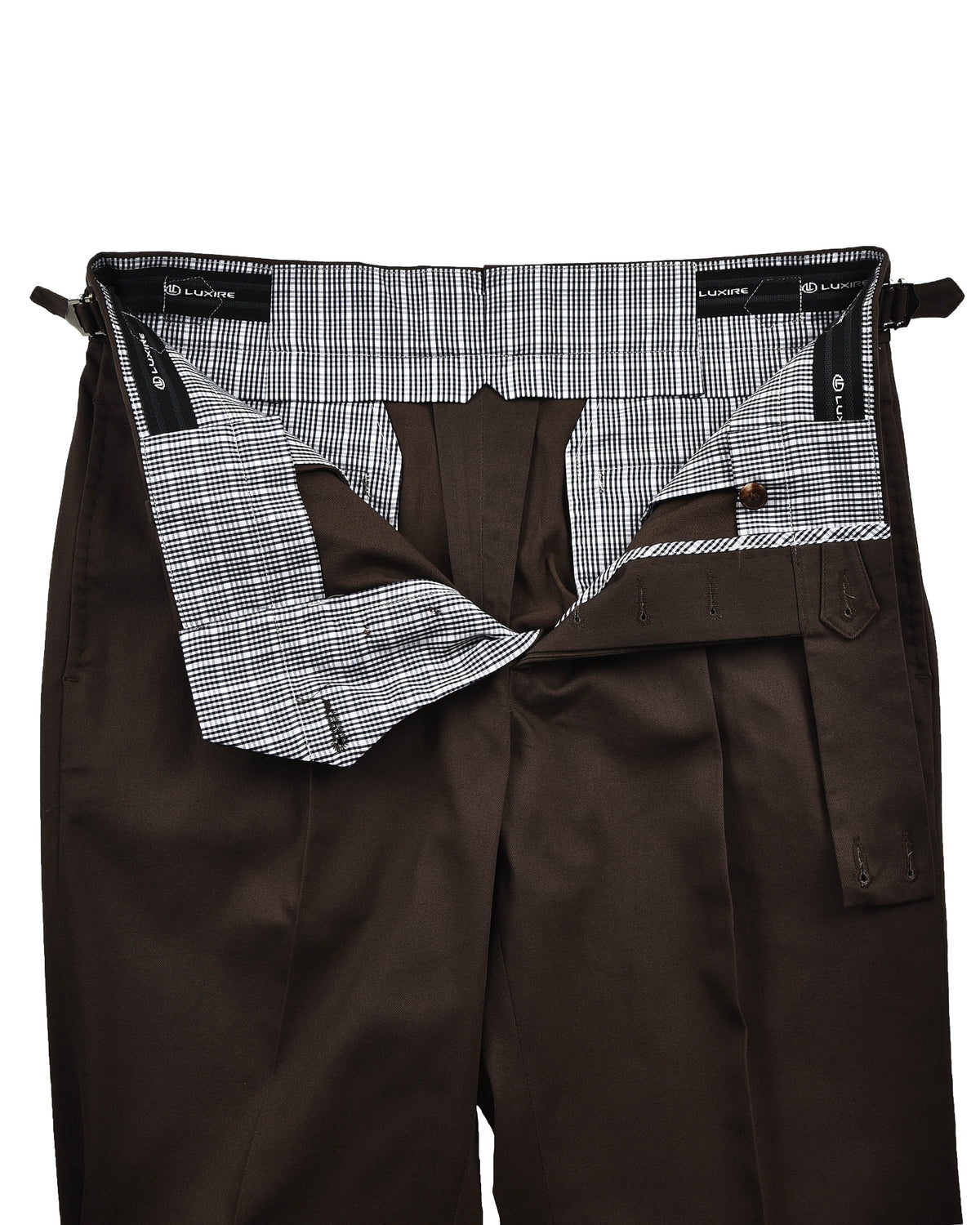 Stretchable Chino: Umber Brown Chino - 5