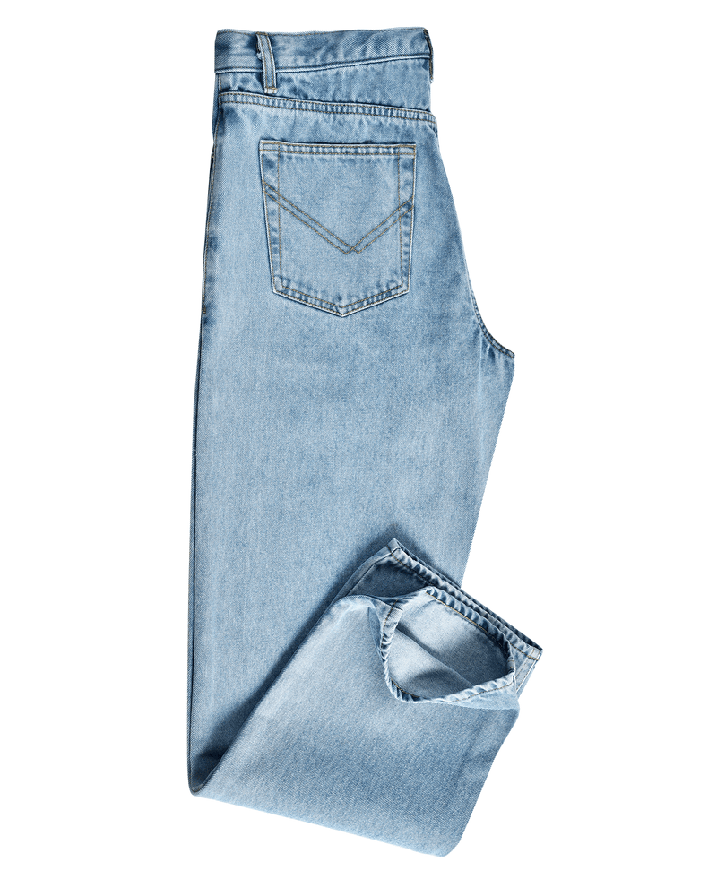 Fade Washed Light Blue Jeans