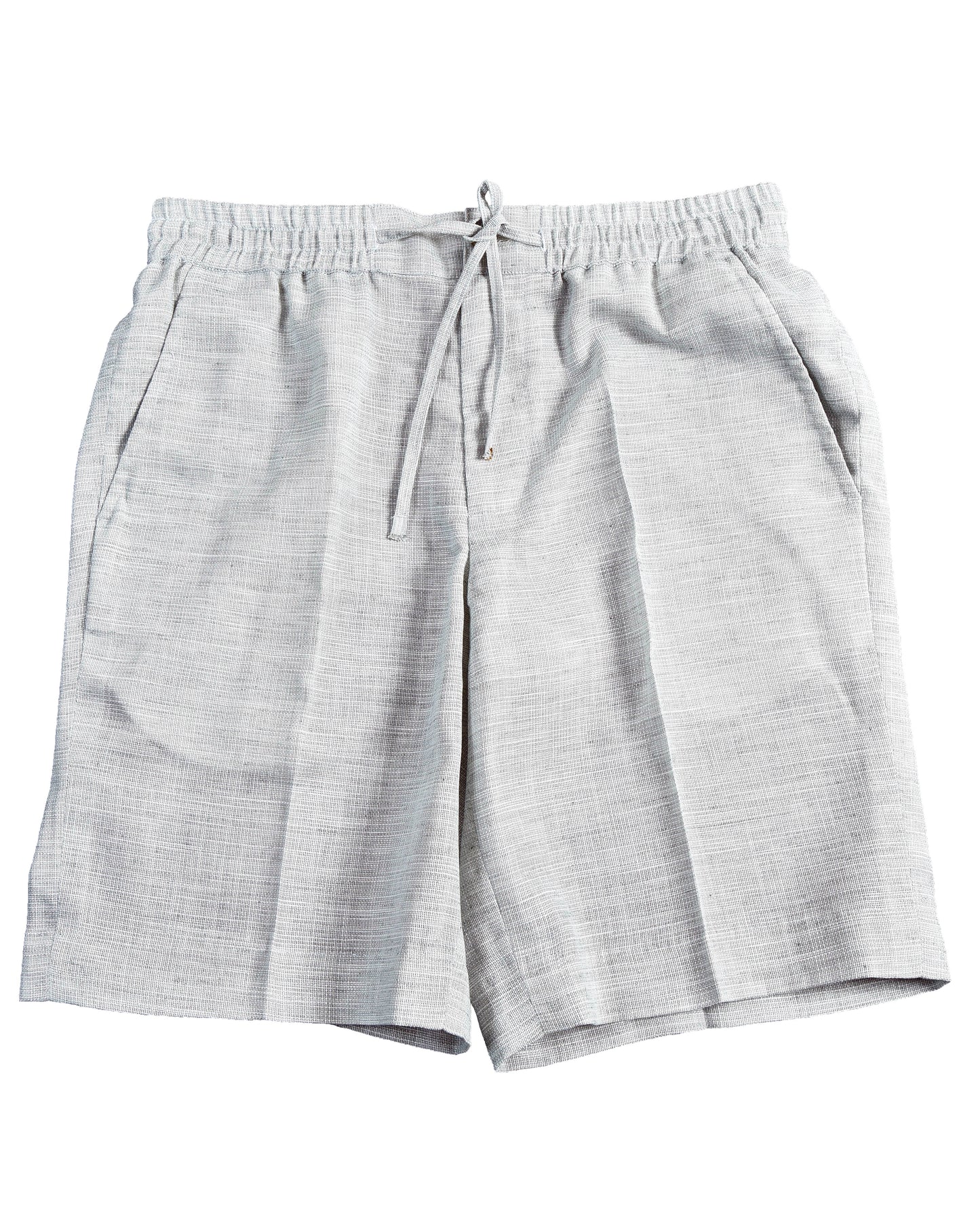 Soft Washed Light Grey Drawstring Shorts