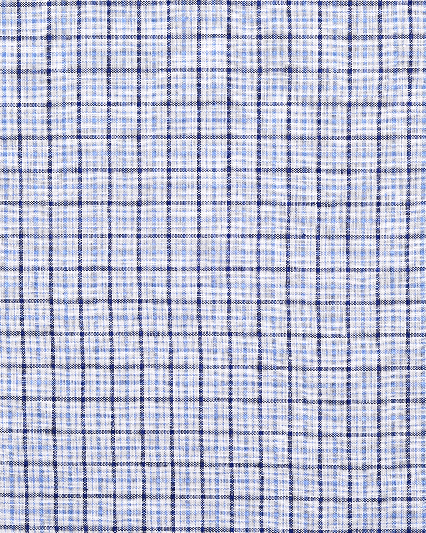 Linen: Shades Of Blue Stripes Tattersall