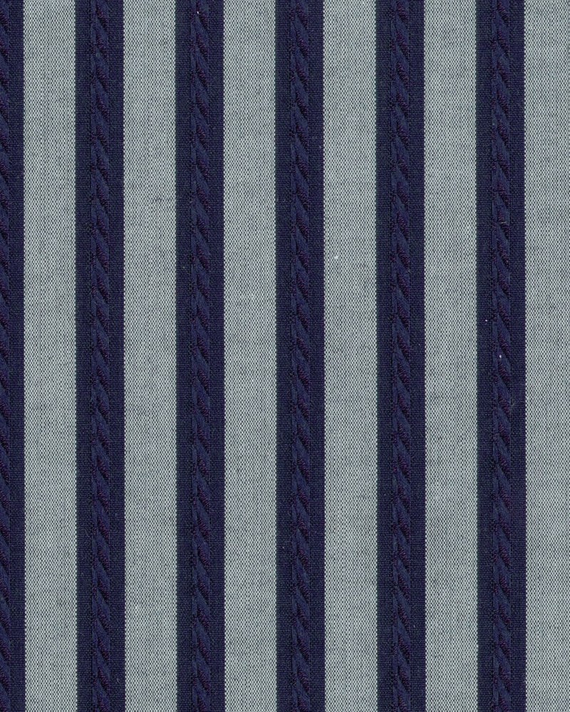 Grey Navy Bengal Stripes 120/2