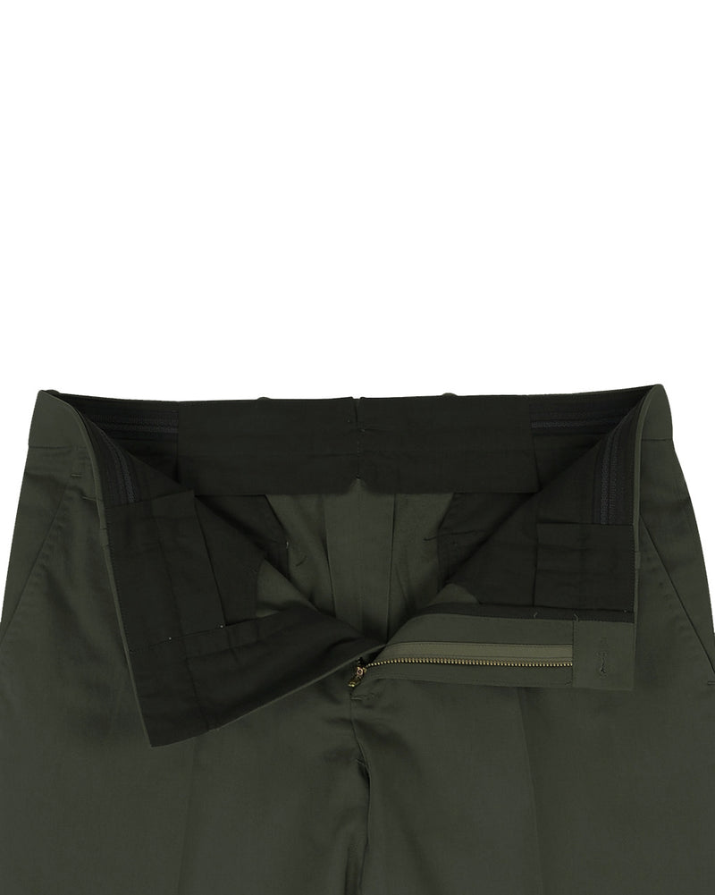 Green Cotton Dress Pant