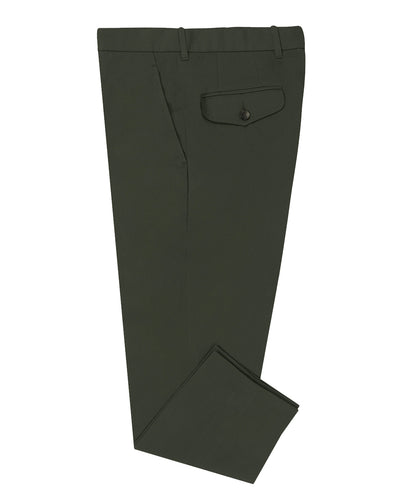 Green Cotton Dress Pant