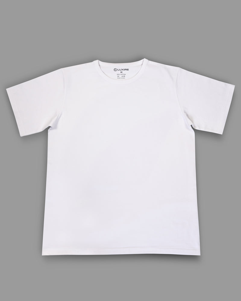 EZS Aria White Crewneck T-Shirt