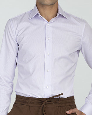 Mauve Pencil Stripes - 1