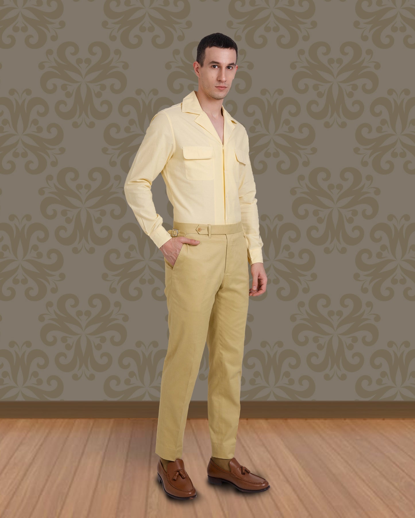 Mellow Mustard Soft Twill Dress Pant