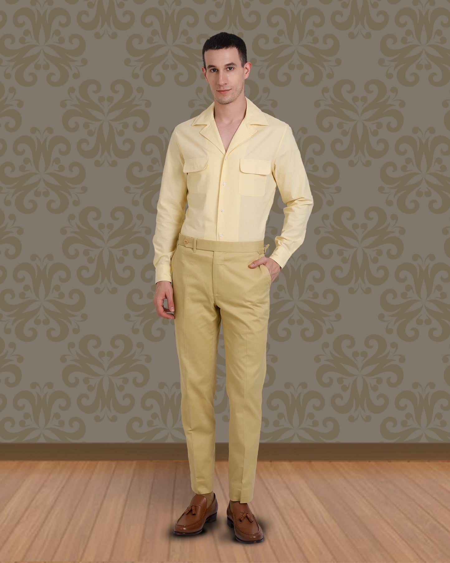 Mellow Mustard Soft Twill Dress Pant