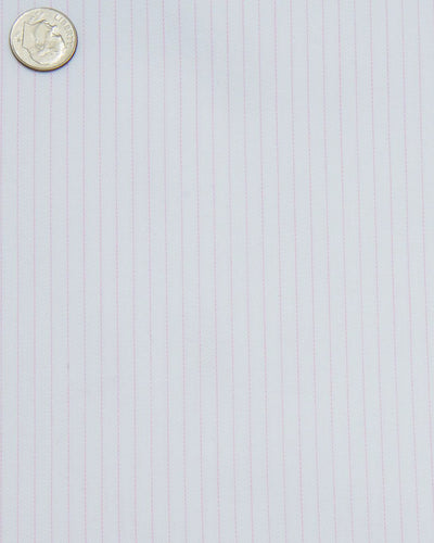 Monti Pale Pink Pinstripes on White Twill