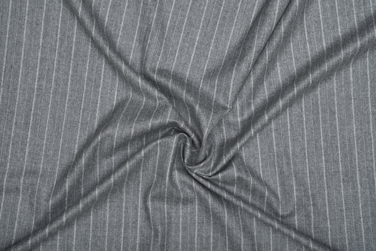 VBC Granite Grey Striped Wool Pants - 5