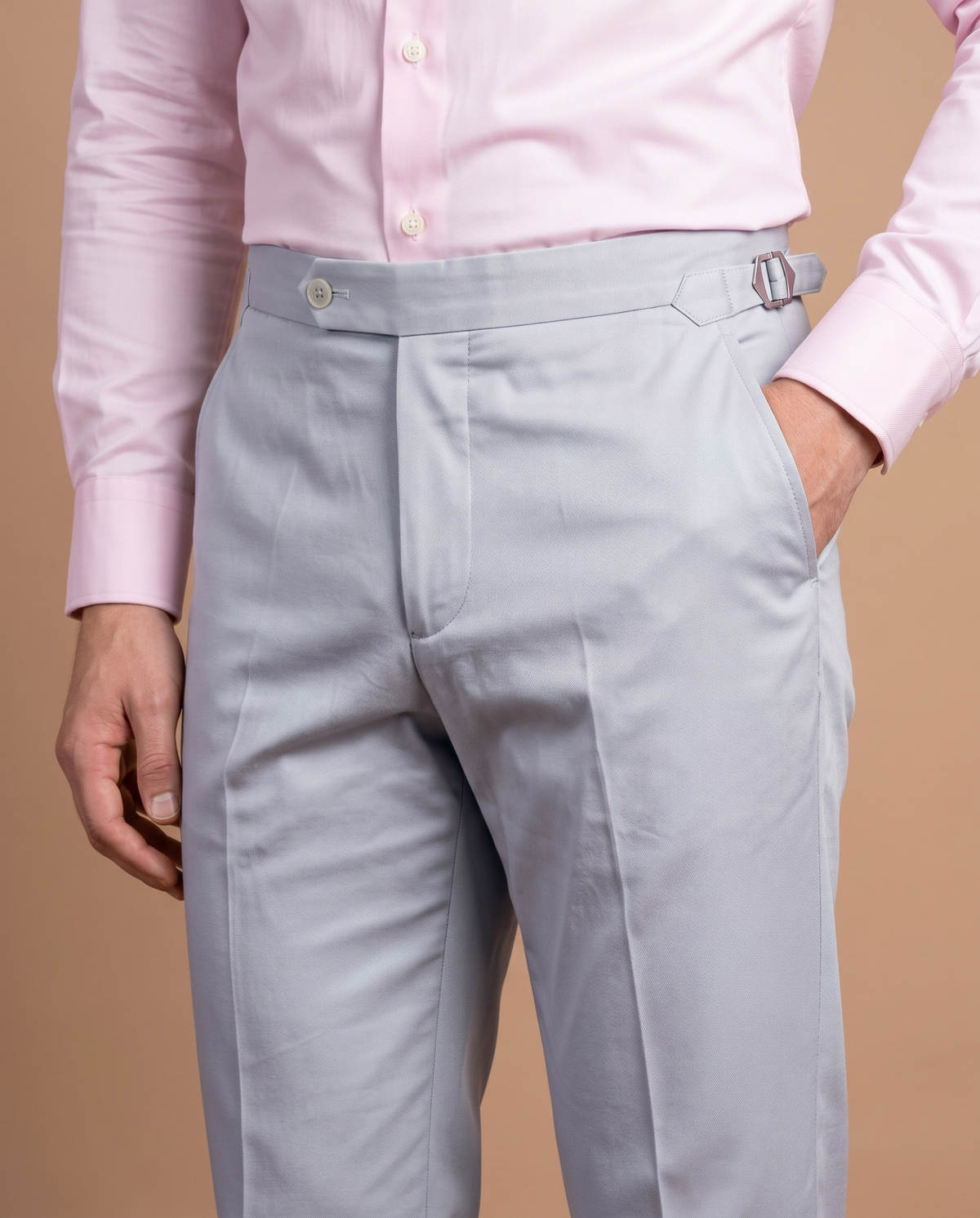 Grey Cotton Dress Pant - 2